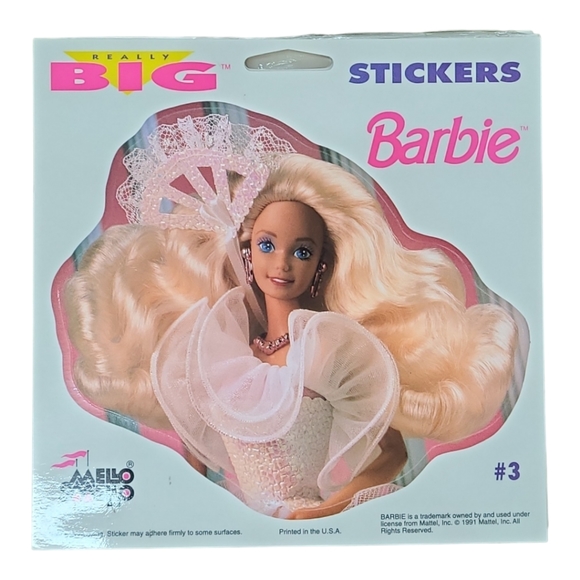 Vintage Barbie Really Big Meilo Smeilo Set of 5 Stickers - Picture 5 of 9